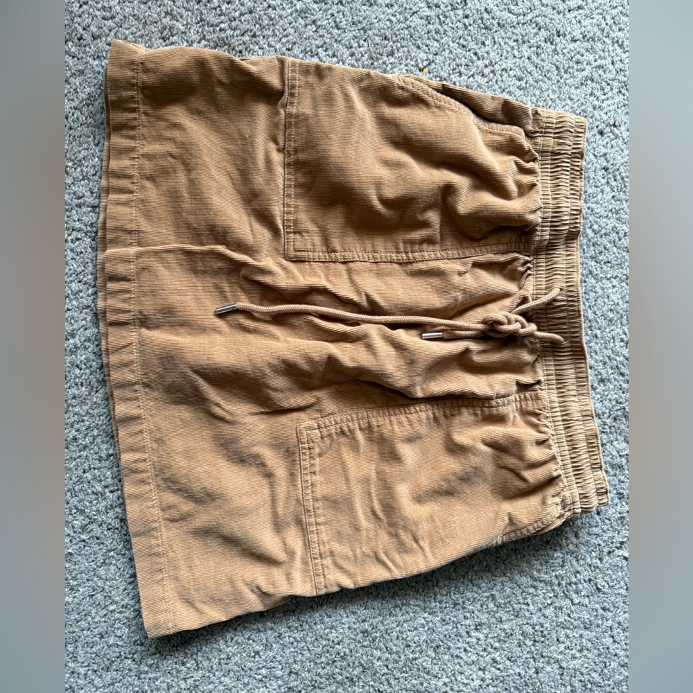Women’s Tan Corduroy Mini Skirt
